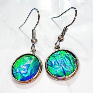 Multicolored Opal Dangle Earrings